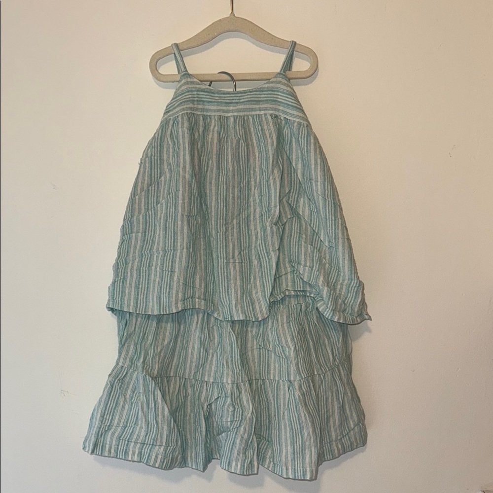 Kids BTeal Striped Matching Skirt Set